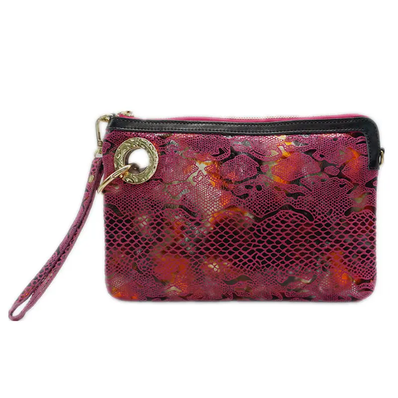 Efflom Brand Women Clutch Bags 2017 Designer Evening Bags Snakeskin Genuine Leather Clutches Women Wedding Chain Crossbody Bag