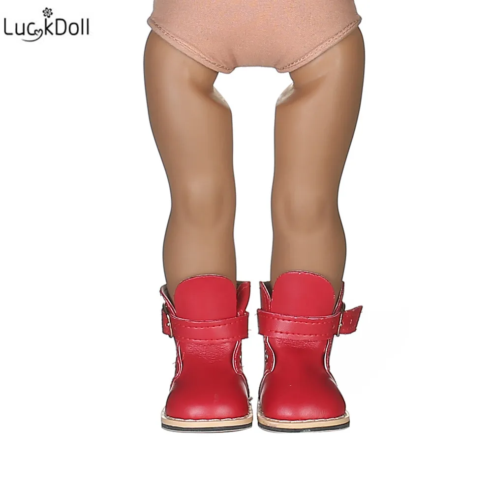 LUCKDOLL новые большие сапоги подходят 18 дюймов Американский 43 см Кукла одежда аксессуары, игрушки для девочек, поколение, подарок на день рождения