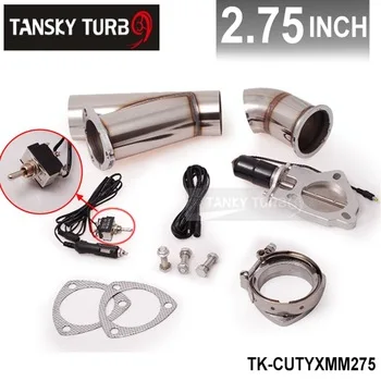 2.75" Electric Cutout/E-Cut Out Valve System W/O Remote for Exhaust Catback/Downpipe TK-CUTYXMM275