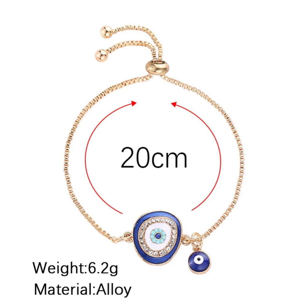 Турецкий синий кристалл сглаза браслеты для женщин ручной работы золотые цепочки Lucky ювелирные изделия браслет женские ювелирные изделия#287363