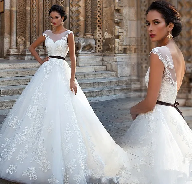 Vintage Wedding Dress High Quality Y Necked Lace Vintage Wedding Dress High Quality Y Necked Lace Gowns Boho Bride Dresses Plus Size Vestido De Noiva Custom In From Weddings