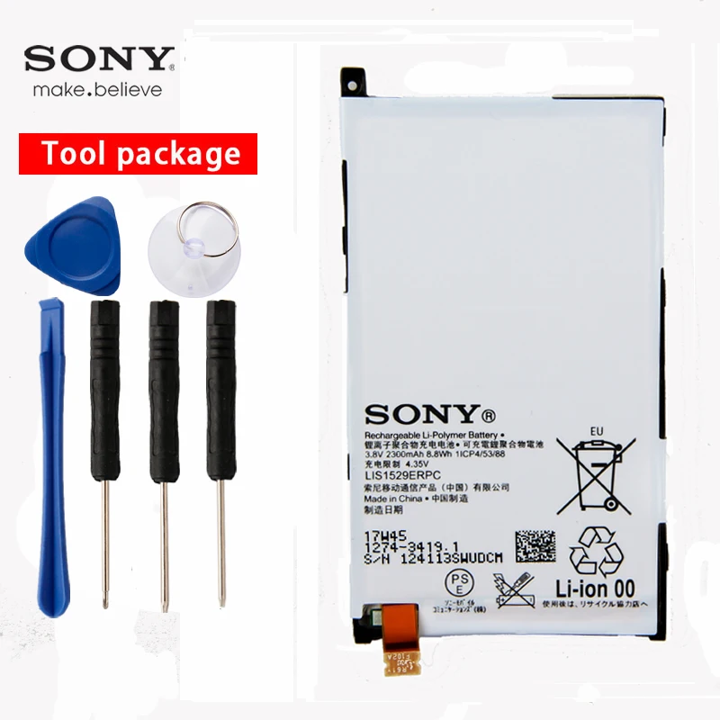 Оригинальный высокоемкий телефон Sony Z1 Mini аккумулятор для SONY Xperia mini D5503 Compact M51W