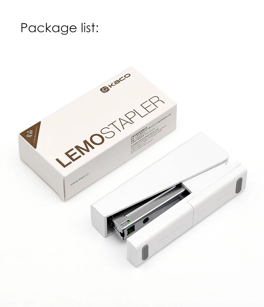 Степлер Xiaomi Mijia Kaco LEMO 24/6 26/6 с 100 скобами для бумаги, офиса, школы Mijia Smart Home Kit степлер и скобы