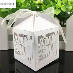 Mr Mrs свадьбы коробка конфет сладости подарок пользу Коробки с лентой вечерние украшения Свадебные подарки для гостей сувениры