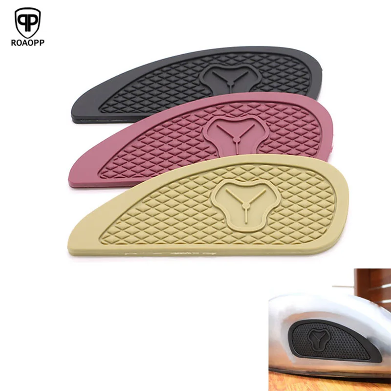 Roaopp Retro Motorcycle Gas Fuel Tank Rubber Stickers Pad Protector