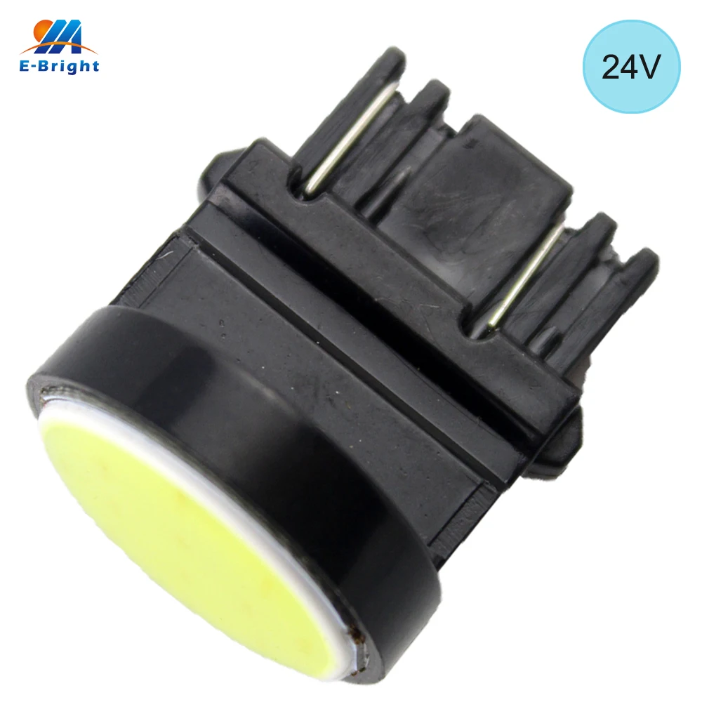 YM E-Bright 100 шт 24 В DC 1156 1157 3156 3157 7440 COB 12 SMD лампочка фонарь автомобильный Стайлинг сигнальный светильник с поворотом и хвостом s Белый 120Lm