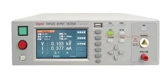 

TH9320 Ac/dc withstand voltage insulation tester /HIPOT TESTER AC:5kV/20mA DC:6kV/10mA