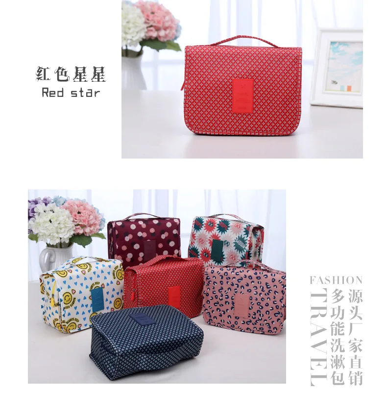 Portable Women Travel Toiletry Bag Organizer Makeup Hanging Wash Kits Storage Cosmetic Bag Cases (7)