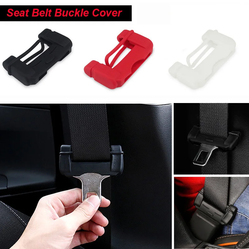 

2x Car Seat Belt Buckle Cover For Mitsubishi Asx Lancer 10 Outlander Pajero Sport 9 L200 Colt Carisma Galant Grandis
