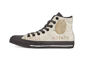 

Pigtato Casual High Top Canvas shoes sneakers Light Walking Shoes
