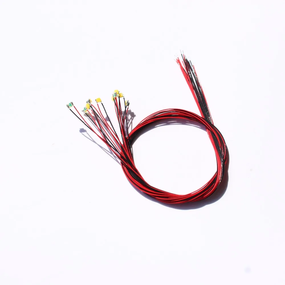 

0805 Pre-soldered micro litz wired leads SMD Led Warm White 10pcs 860026/LaisDcc Brand