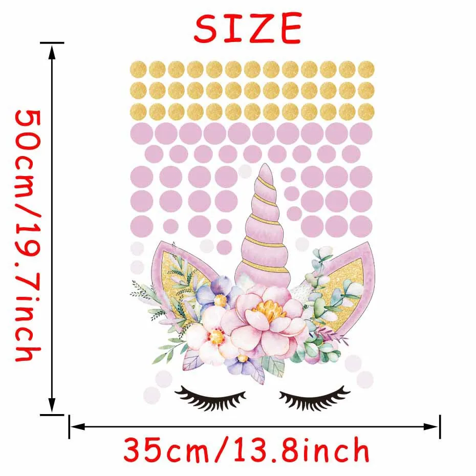 cartoon-Unicorns-flower-Wall-Stickers-DIY-Stars-Cute-flower-Animals-Vinyl-Home-wall-Decals-kids(8)