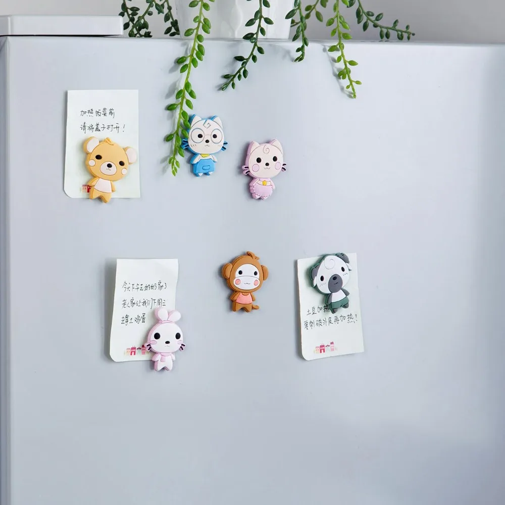 

Creative Cartoon Animal Cat Rabbit Sheep Magnetic Stickers Fridge Magnets Message Sticker Home Decor Refrigerator Sticker