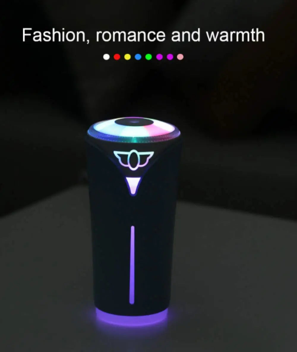 

High Quality 280ML Mini Humidifier Car Air Humidifier USB Cool Mist with LED Night Light Changing 8 Colors 8Hours AUTO Shut-Off