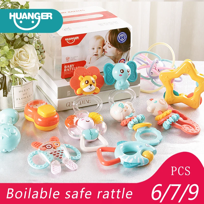 New Boiling Safe Rattles Baby bite Teethers/Ring Hand Shake Mobile