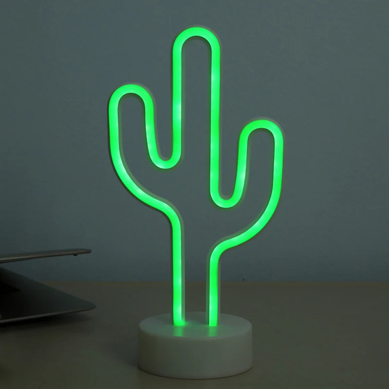 

3D Party Night Decoration Light LED Night Pineapple Cactus Christmas Tree Light Hanging Neon Light for Festival Club Wedding