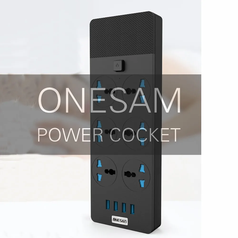 ONESAM OS-T12 6 розетки 4 USB концентратор мультирозеточный авто-id Идентификация