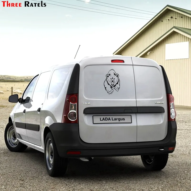 Three Ratels TZ 393 19.1*30см 12.8*20см 1 2шт Гризли Бурый медведь Наклейки на авто стикеры