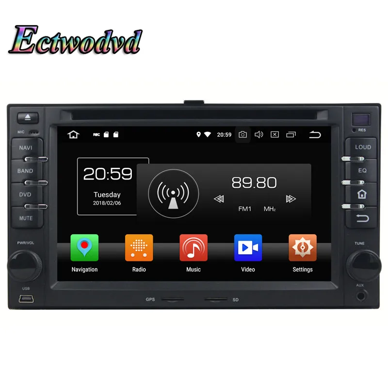 Ectwodvd Восьмиядерный 4G Android 8 0 Автомобильный мультимедийный dvd плеер для KIA Cerato 2003 2008