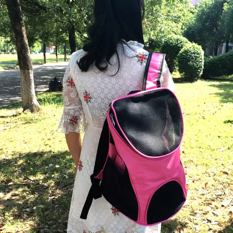 7 Colors Blue Pet Dog Carriers Pet Cat Outdoor Travel Carrier Packbag Portable Zipper Mesh