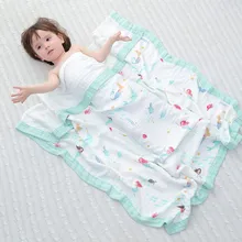 Buy Four Layer Bamboo Baby Muslin Blanket Muslin Tree Swaddle Better Than Aden Anais Baby/bamboo Blanket Infant Wrap for Baby Bath Free Shipping