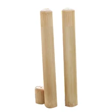 Бамбуковая трубка Экологичная зубная щетка из натурального бамбука Дорожный Чехол Мягкая головка зубная щетка