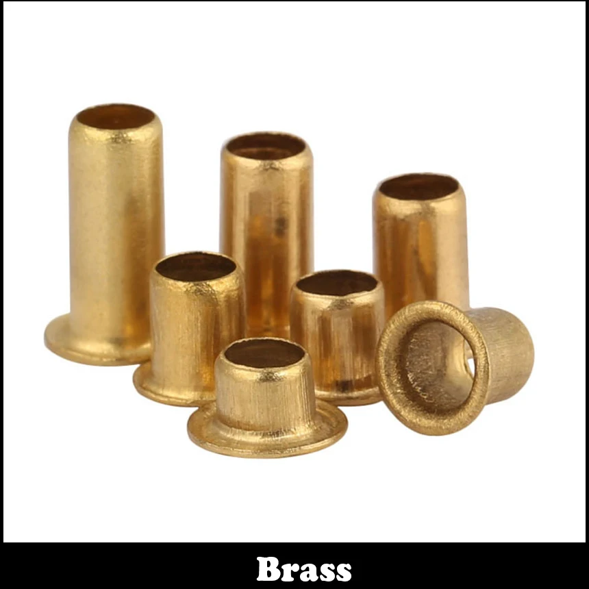 

M2.3 M2.3*3 M2.3x3 M2.3*4 M2.3x4 M2.3*5 M2.3x5 Brass Thin Head Semi-Tubular Through Via Hole PCB Board Eyelet Nail Hollow Rivet