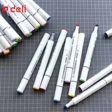 Балык художник Twin советы маркер установить 12/24/36 Цвета арт маркер для черчения живопись на спиртовой основе маркеры манги художника поставки