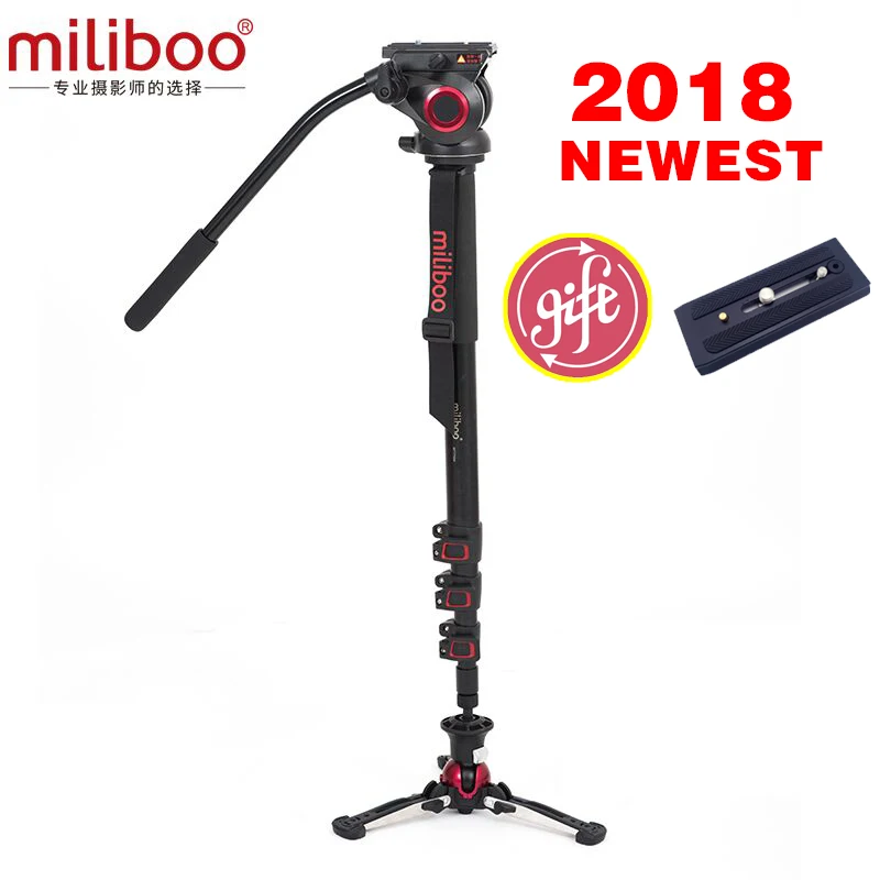 Miliboo MTT705AS алюминиевый Портативный монопод для камеры с жидкостной головкой