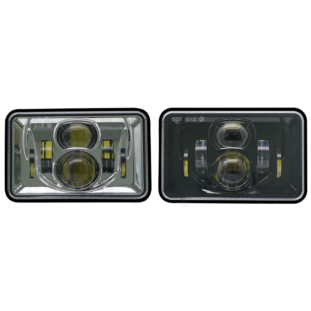 

Black / Chrome 4x6" inch Motorcycle LED Projector Sealed Beam Headlight for Honda XR650 XR250 XR400 Suzuki DRZ Headlight