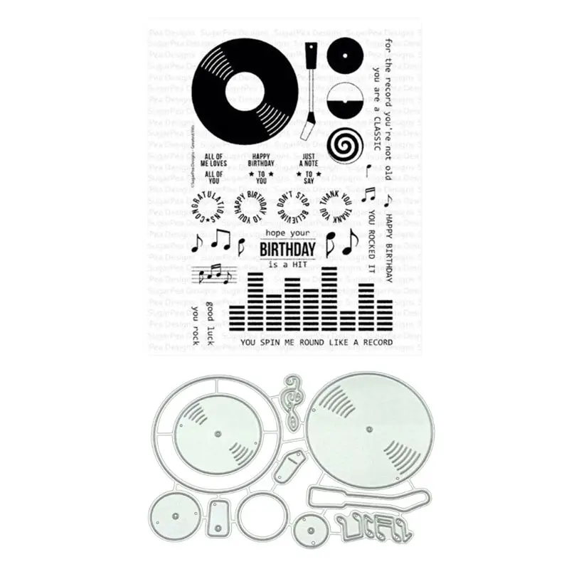 

Music CD Metal Cutting Dies Cut Stencils for DIY Scrapbooking Photo Album Paper Card Crafts Decorative Embossing