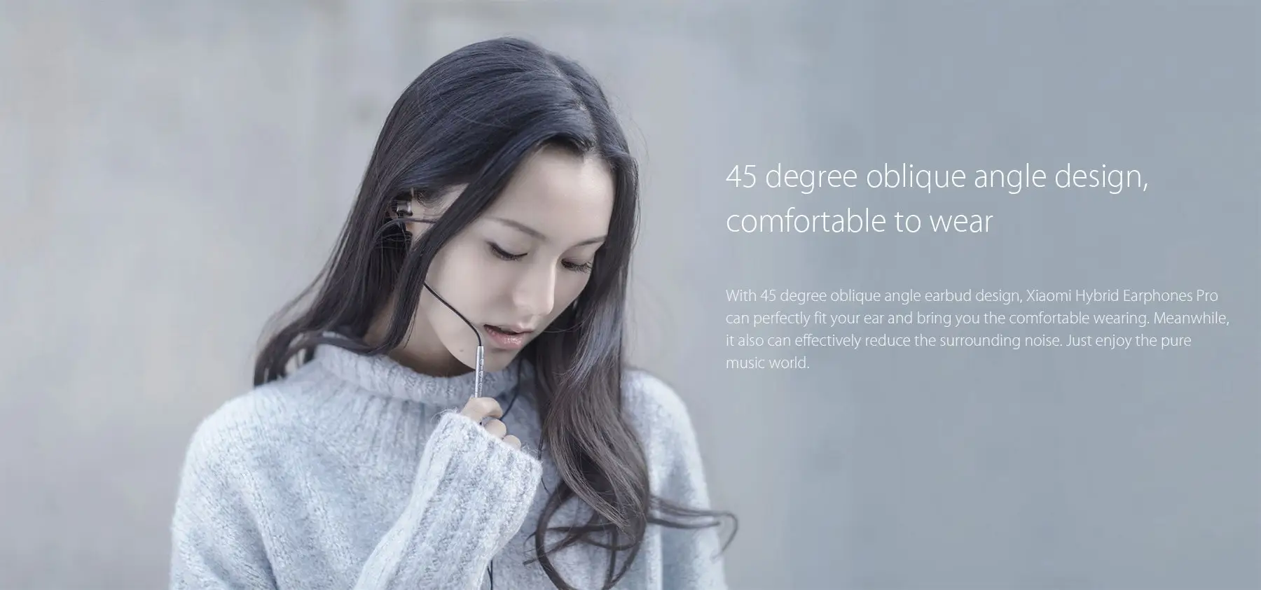 Original Xiaomi QTEJ02JY In-ear Hybrid Earphones Pro HD Dynamic Balanced Armature Driver Volume Control- Silver