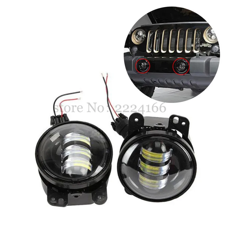 

2PCS/Pair 4 Inch 30W LED Fog Light for Jeep Wrangler JK 07~14 High Power LED Fog Lamp Auto DRL Lighting car-styling
