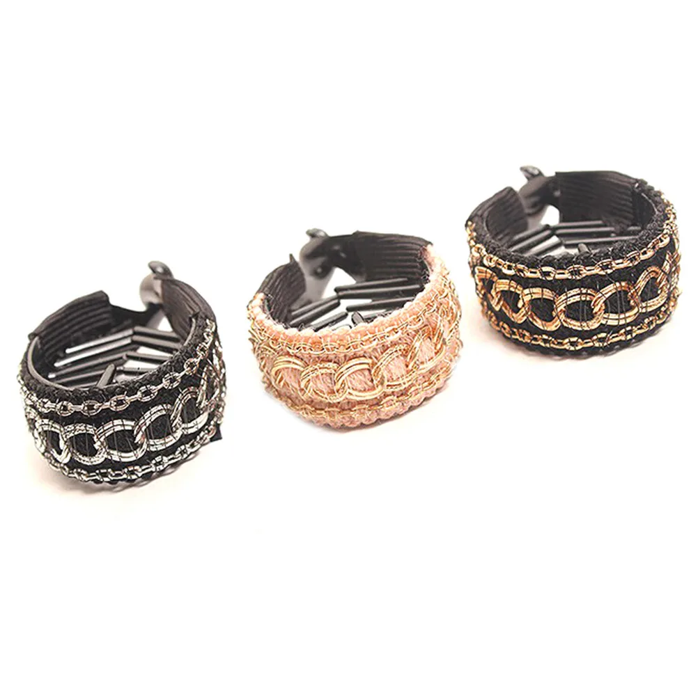 

Hairpin Link Gripping Banana Clips Trendy 3colors Hair Accessories Simple Lady