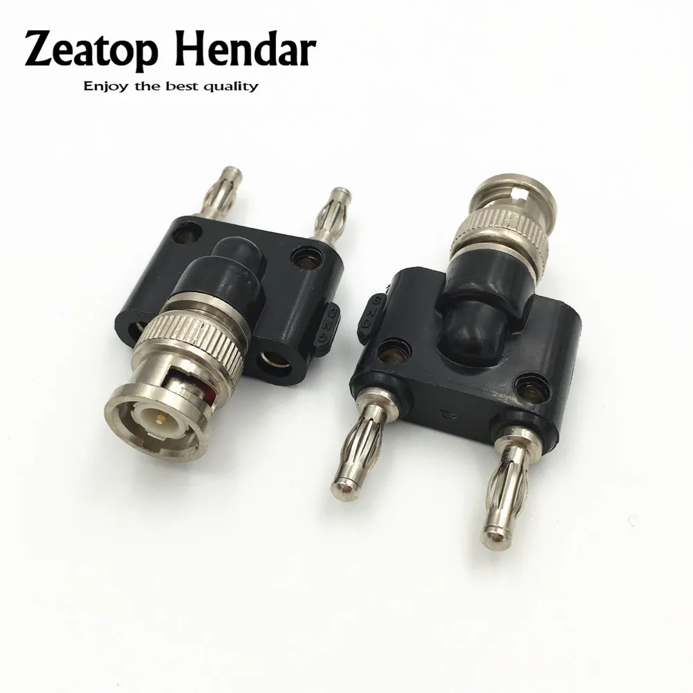 Buy 5Pcs BNC Male to Two Dual Double Binding Post 4mm