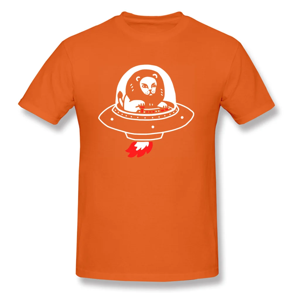 Alion-Spaceship06261005 T Shirt Short Sleeve Europe Oversized Man Summer/Fall Tops T Shirt Europe Sweatshirts O-Neck All Cotton Alion-Spaceship06261005 orange