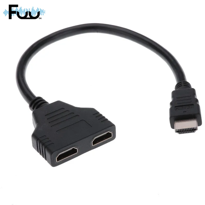 

1080P 2 Port HDMI Splitter 1 In 2 Out Male To Femal Video Cable Adapter Hdmi Switch Converter For Audio TV DVD HZSP092
