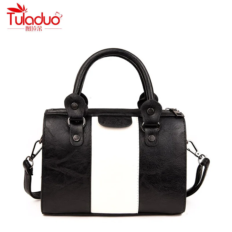 

Women Patchwork Handbag Zipper PU Shouder Bag Pillow Tote Bag 2018 Ladies Handbags Female Totes Top Handle Bag Sac A Main