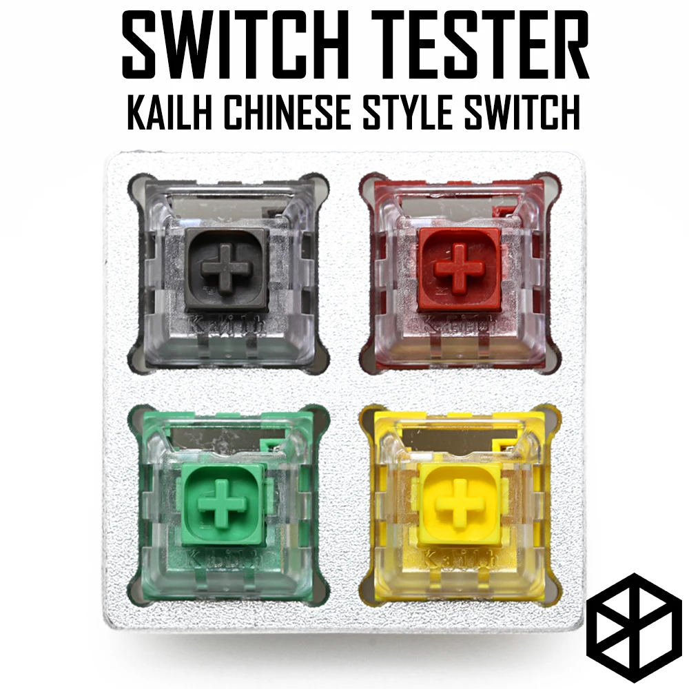 aluminum or Acrylic Switch Tester 2X2 kailh box switches Chinese Style red green grey yellow RGB SMD for Mechanical Keyboard