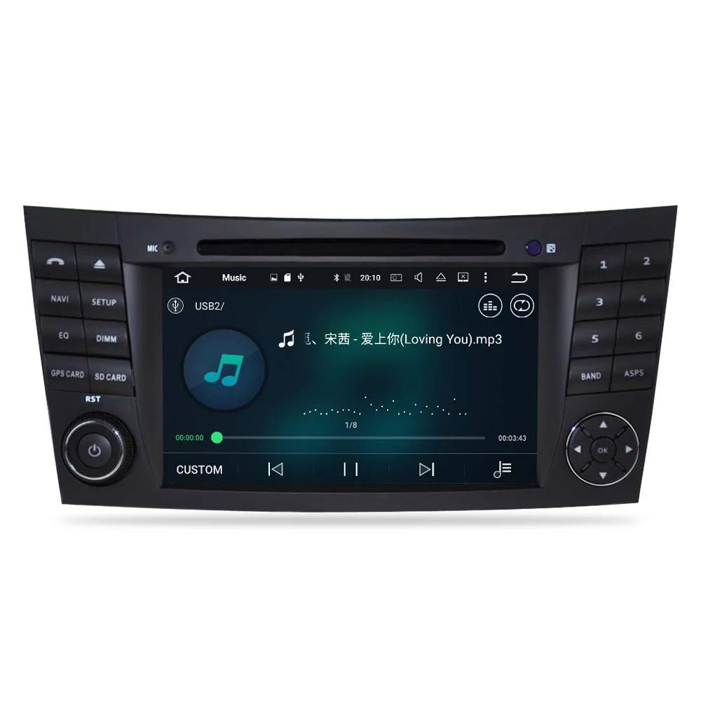 Perfect 4G RAM Android 9.0 Car DVD Stereo Multimedia Headunit For Mercedes Benz/w211/e200/e300/e3 Auto Radio GPS Navigation Video Audio 4