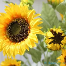 1 шт. 90 см 3 цветочных головки искусственный Подсолнечник шелковые цветы вечерние украшения для дома F411