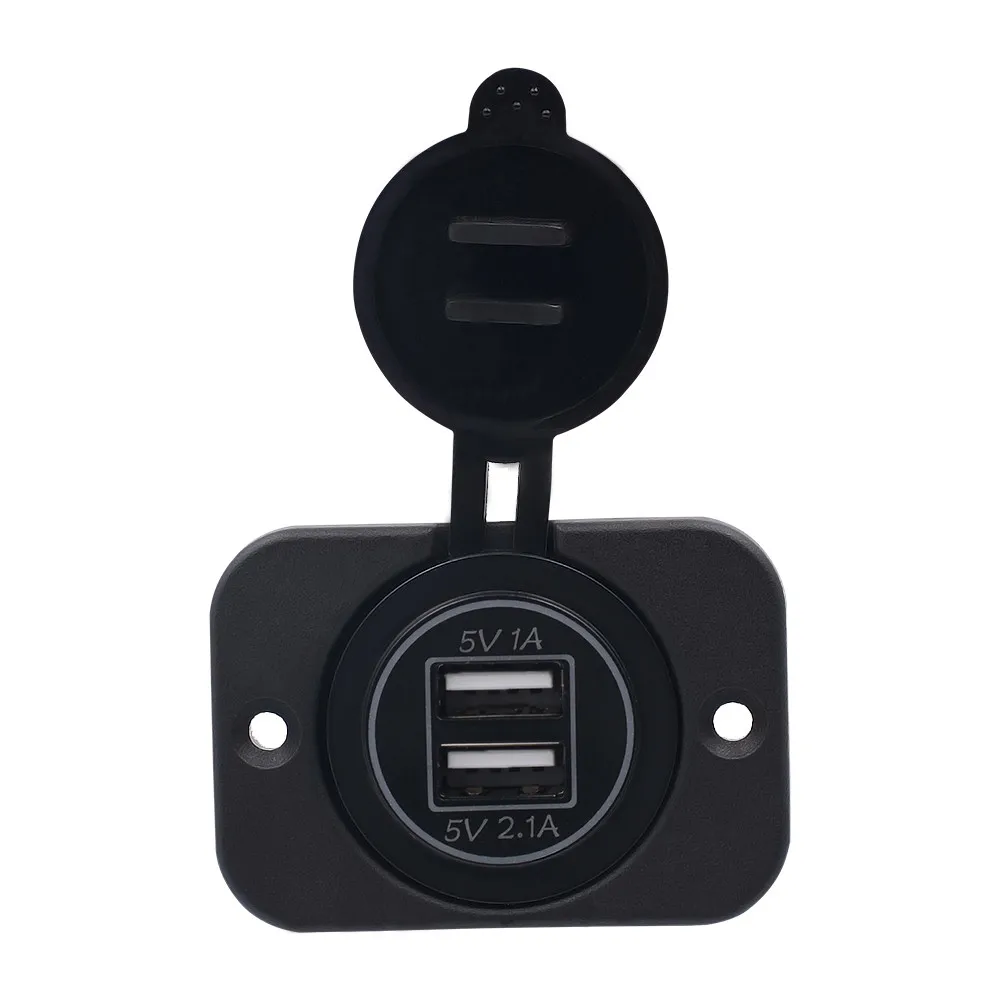 5 V 3.1A двойной USB зарядное устройство гнездо адаптера Питание выход для 12 V 24 V мотоцикла автомобиля