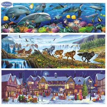 

5d diy picture of rhinestones nature full square/round diamond embroidery wolves dolphin pictures diamond mosaic puzzle snow B4