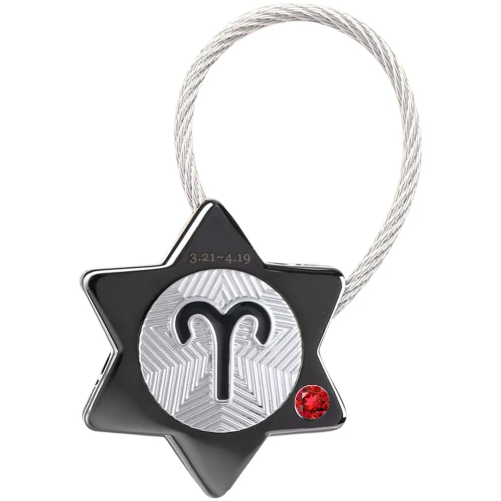 

Milesi Constellations Keychain Matel Hexagonal Star Keychains For Man For Women Keyring Lover Gift Couple Key K0289