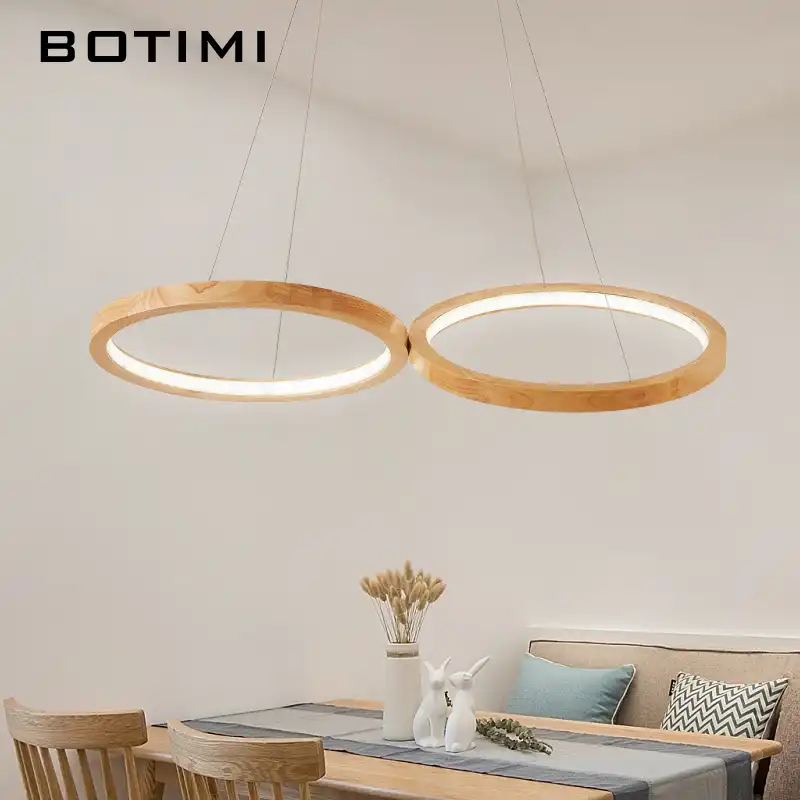 Botimi 木製 Led ペンダントライトダイニングルーム 2 ラウンド木製リング光沢木製キッチン照明器具キッチンランプ ペンダントライト Aliexpress Botimi 木製 Led ペンダントライトダイニングルーム 2 ラウンド木製リング光沢木製キッチン照明器具キッチンランプ ペンダントライト Aliexpress
