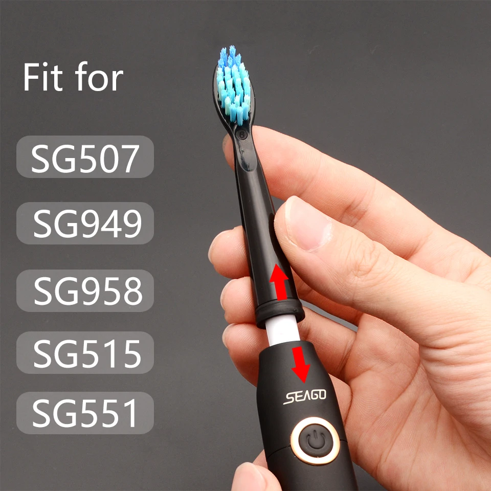 Seago Electric Toothbrush Replacement Heads fit for SG551 SG515 SG958 SG949 SG507 Original Electric Toothbrush Heads Seago Electric Toothbrush Replacement Heads fit for SG551 SG515 SG958 SG949 SG507 Original Electric Toothbrush Heads