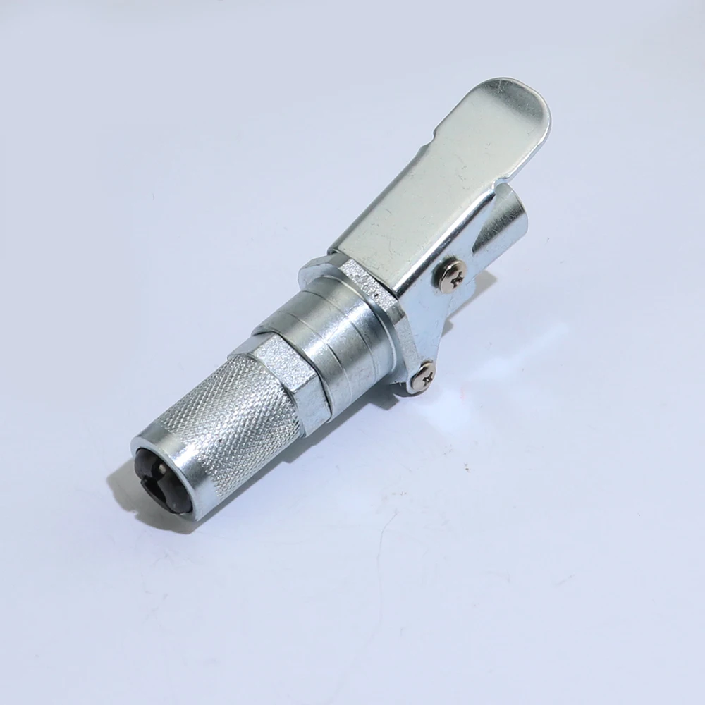 Transkoot Silver Heavy Duty Quick Release Grease Gun Filling Head Metal