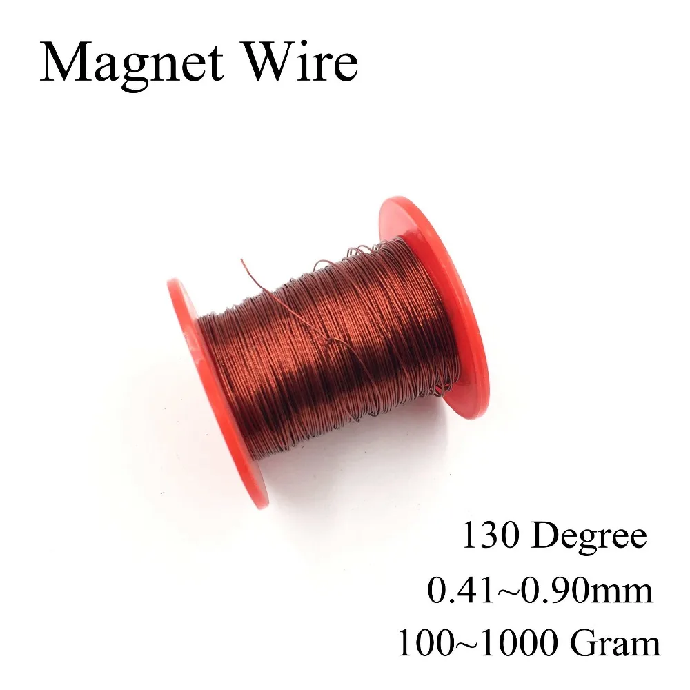 

1piece/lot QZ-2/130 Degree 0.41MM~0.9MM 100~1000Gram/Roll Polyester Enameled Copper Wire Magnetic Coil Winding Red Magnet Cable