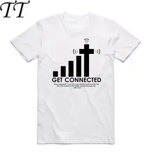 Мужская и женская забавная футболка с принтом «соединяемся с Иисусом», летняя повседневная футболка с круглым вырезом и коротким рукавом, Camisetas Hombre HCP924