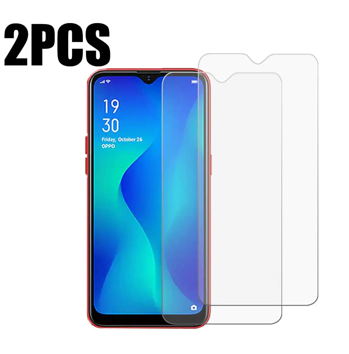 2PCS 2.5D 9H Tempered Glass For OPPO A1K Screen Protector Tempered Glass OPPO A1K OPPOA1K Protective Film